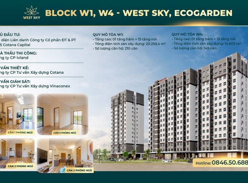 KHỞI CÔNG TÒA W1, W4 - HOÀN THIỆN 4 TÒA CAO TẦNG TẠI ECOGARDEN